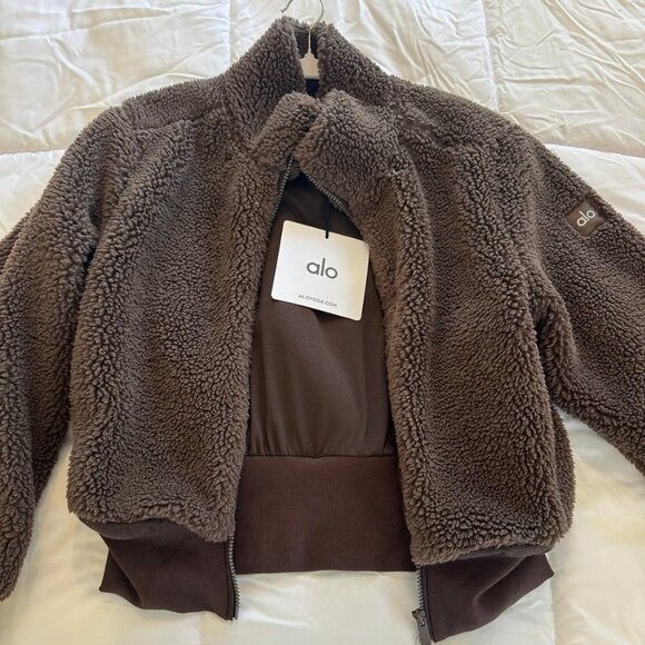 Alo Foxy Sherpa Jacket Espresso - Picture 2 of 4